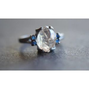 alternative raw diamond engagement ring raw crystal size 4 5 6 7 8 8 9 1…